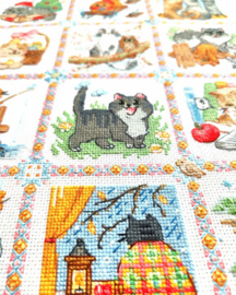 Borduurpakket Cat Calendar - RIOLIS   ri-2136