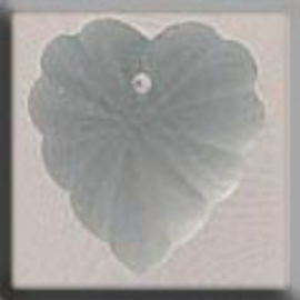 Glass Treasures Frstd Starbrst Heart-Matte Cryst - Mill Hill   mh-12070