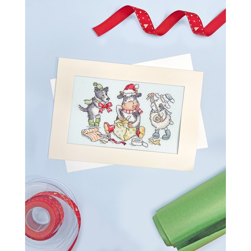 Borduurpakket Kate Garrett - Wrap, Ribbon, Gift! - Bothy Threads    bt-xmas78
