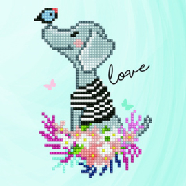 Diamond Art Goggie Love - Leisure Arts    la-das-50482