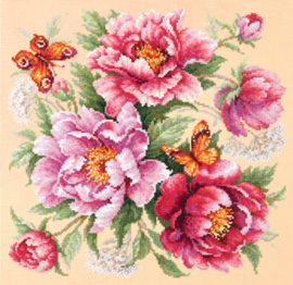 Borduurpakket Flower Magic - Peonies - Chudo Igla    ci-140-001