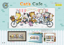Borduurpatroon Cat's Cafe - Soda Stitch    so-g104