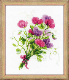 Borduurpakket Bouquet with Sweet Peas - RIOLIS    ri-1606