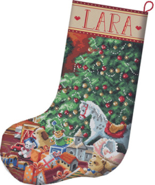 Borduurpakket Cozy Christmas Stocking - Leti Stitch  leti-l8010