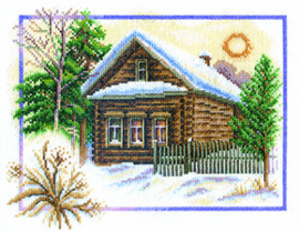 Borduurpakket Winter House - PANNA    pan-0333-ps