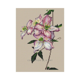 Borduurpakket Clematis - Collection d'Art    cda-bc8114