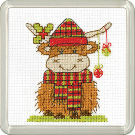 Borduurpakket Highland Coaster - Tartan - Heritage Crafts     hc-1840a
