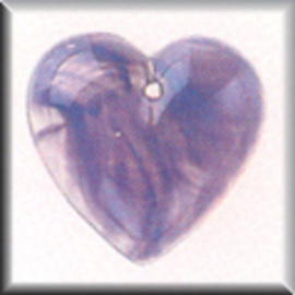 Glass Treasures Large Quartz Heart-Purple - Mill Hill  mh-12101