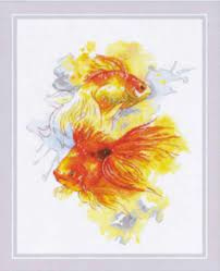 Borduurpakket Goldfishes - RIOLIS  ri-1943