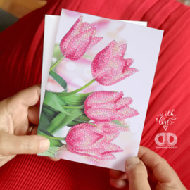 Diamond Dotz Greeting Card Romantic Tulips - Needleart World  nw-ddg-036