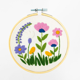 Vrij borduren pakket Pastel Meadow - Milpoint     mil-e1-015k