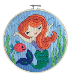 Platsteek borduurpakket Mermaid Song - Needleart World  nw-lst03-007