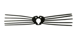 Snorharen voor dierenneuzen 88mm zwart / 21095 - 5