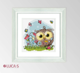 Borduurpakket Happy Owl - Luca-S   ls-b1401