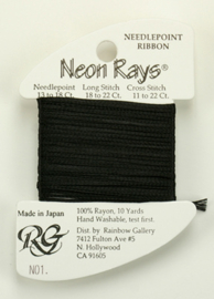 Neon Rays Black - Rainbow Gallery     rg-n001