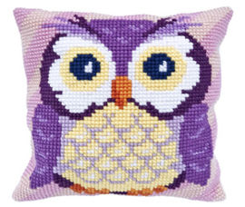 Kussen borduurpakket Owl - Needleart World  nw-lh09-006