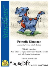 Borduurpakket Friendly Dinosaur - Mouseloft     ml-004-t04