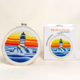 Vrij borduren pakket Lighthouse at Dusk - Milpoint    mil-e1-024k