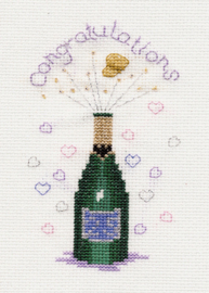 Borduurpakket Greeting Card - Champagne - Bothy Threads    bt-dwcdg09