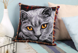 Borduurpakket British Blue Cat - PANNA   pan-7122-pd