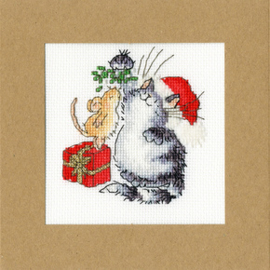 Borduurpakket Margaret Sherry - Under The Mistletoe - Bothy Threads    bt-xmas26