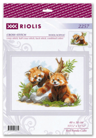 Borduurpakket Red Panda Cubs - RIOLIS     ri-2257