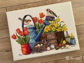 Borduurpakket Spring Garden - Merejka     mer-k251