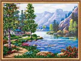 Kralen borduurpakket Mountain Morning - Abris Art    aa-ab-387