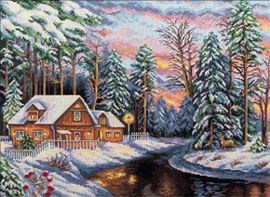 Borduurpakket Winter Landscape - PANNA    pan-1755-ps