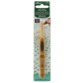 Clover Softgrip Touch haaknaald aluminium 5.50mm / CL 1009