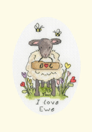 Borduurpakket Eleanor Teasdale - I Love Ewe - Bothy Threads    bt-xgc40