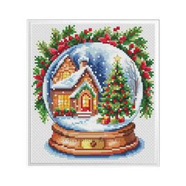 Borduurpakket Snow Globe House - Collection d'Art      cda-bc8141