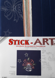 Stick- Art Borduurpakket / Blauw Tafelkleed 80 x 80 cm