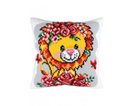 Kussen borduurpakket Lion Cub - Collection d'Art   cda-5424