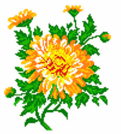 Voorbedrukt Aida Calendula Flower - Matryonin Posad    mp-0479