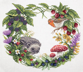 Borduurpakket Summer Wreath - PANNA    pan-1757-ps