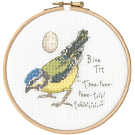 Borduurpakket Madeleine Floyd - Little Blue Tit - Bothy Threads   bt-xmf06