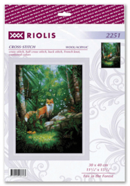 Borduurpakket Fox in the Forest - RIOLIS    ri-2251