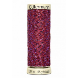 Gutermann metallic garen kleur rood/roze nr: 247