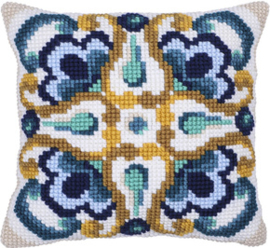 Kussen borduurpakket Siena Tile - Needleart World nw-lh09-012