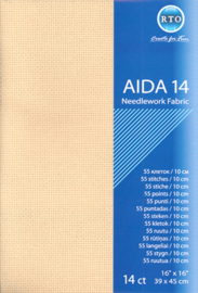 Borduurstof Aida 14 count - Beige - RTO     rto-a14-740