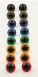 Dierenogen - Veiligheidsogen 16mm / rood - zwart / 5633 -722