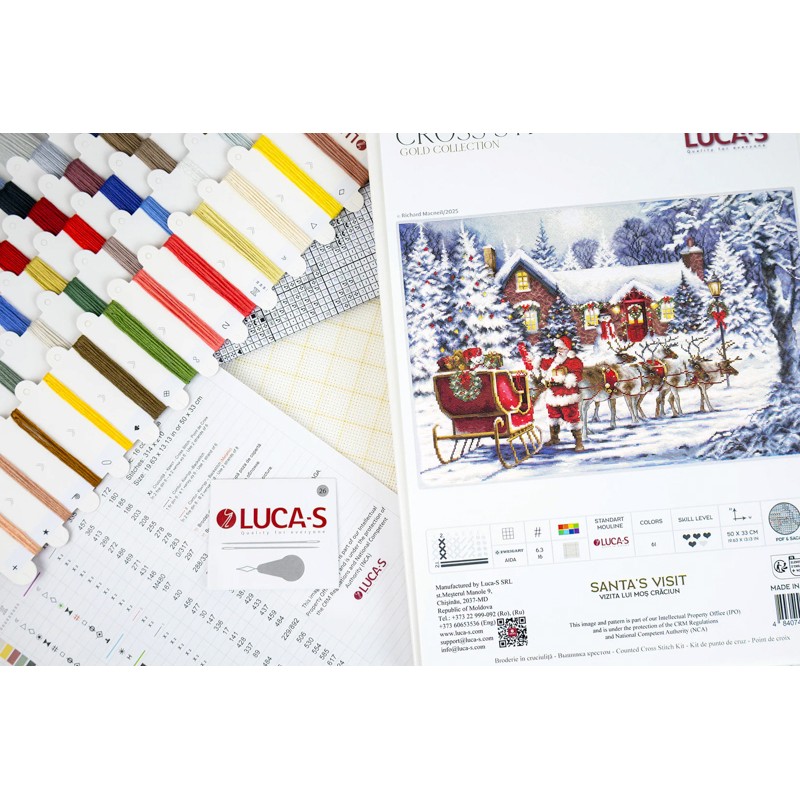 Borduurpakket Santa’s Visit - Luca-S   ls-bu5084