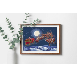 Borduurpakket Christmas Eve Flight - Leti Stitch      leti-l9959