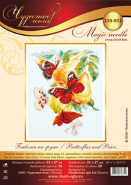 Borduurpakket Butterflies and Pears - Chudo Igla    ci-130-051