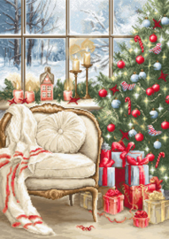Petit Point borduurpakket Christmas Interior Design - Luca-S    ls-g599