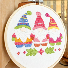 Vrij borduren pakket Santa's Gnomes - Milpoint     mil-e1-025k