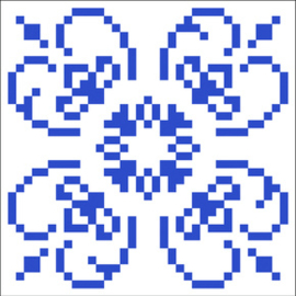 Diamond Dotz Blue on White with Frame - Needleart World    nw-dd01-004f