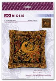 Borduurpakket Cushion/Panel Khokhloma Painting - RIOLIS Kussen  ri-1758