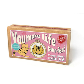 Borduurpakket Matchbox - You make Life Purr-fect - ckc-mb-202
